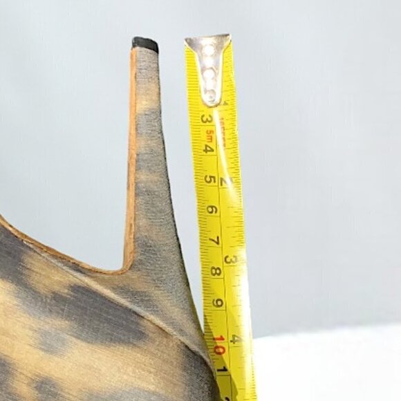 Brian Atwood Animal Print Fabric Almond Toe Platform Heels Size 39/9 - Picture 12 of 13